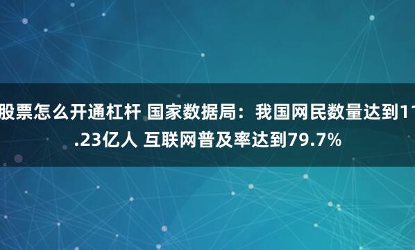 股票怎么开通杠杆 国家数据局：我国网民数量达到11.23亿人 互联网普及率达到79.7%